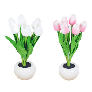 Tulip Atmosphere Nightlight Art Crafts LED Flower Landscape Light Battery Powered Birthday Gifts Lighting Decor Home Decoration