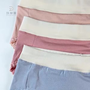 Đồ lót nữ kháng khuẩn graphene Quần lót nữ cotton cạp cao Bộ quà tặng quần lót tam giác không đường may với viền ren