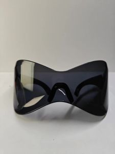 Y2K Wrap Around Glasses For Women Men Futuristic Mirrored Lens Fashion Rimless Sun Shades For Cycling Beach Party