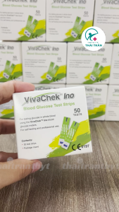 Que Thử Đường Huyết VivaChek Ino Hộp 50 que kèm 50 kim chính hãng