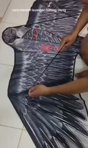 (BONUS TALI) Layangan Elang Jumbo Uk 24 Meter / Layangan Elang