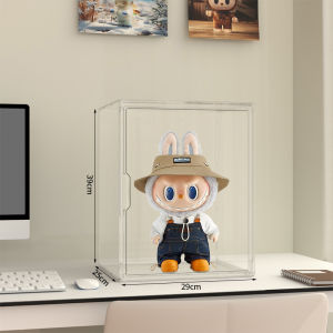 Labubu Acrylic Display Box Storage Wall Mount Toy Holder Transparent Organizer for Action Figures Dolls And Collectibles
