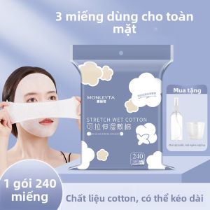 MONLEYTA | Khăn mặt nạ kéo giãn được dùng cho liệu pháp nước biển dưỡng ẩm Khăn cotton trang điểm khăn băng vệ sinh cá nhân chính hãng