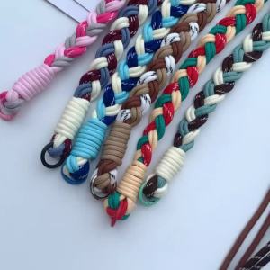 120cm Woven Wide Phone Lanyard Crossbody Adjustable Mobile Phone Lanyards Outdoor Anti-loss Phone Strap