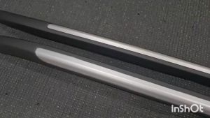 ราวหลังคา แบบแปะ (ไม่เจาะ) รุ่น 4ประตู สีบรอนซ์เงิน-หัวดำ TOYOTA REVO 2015 2016 2017 2018 2019 2020 2021 2022 2023 2024 ใส่ร่วมกันได้ A