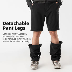 Rockbros Quần thể thao có thể tháo rời thoáng khí hoạt động ngoài trời Quần hai trong một Vòng bít có thể điều chỉnh lỏng Quần chạy bộ