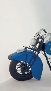 [ Woosilver ] Xe mô hình mô tô cổ điển màu xanh MHX-1938