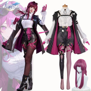 Game Honkai: Star Rail Kafka Cosplay Costume Anime Two Dimensional Uniform Set Game Character Stage Costumes Purple Long Wig Bangs