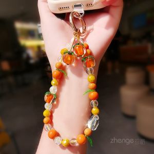 Original Short Handmade Travel Acrylic Mobile Phone Chain Bracelet New Product Lucky Pomegranate Design Digital Accessories