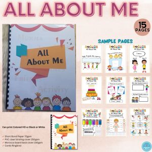 ALL ABOUT ME Preschool Kindergarten Toddler Kids Workbook Worksheet Home School Activity | RABAH UP STORE All About Me Worksheets For Kindergarteners - Lazada