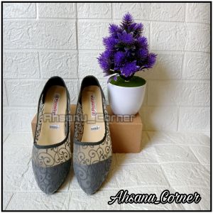 Flatshoes Brukat Sepatu wanita jala brukat Sepatu ballet kekinian flat shoes