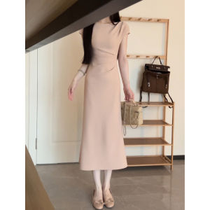 SUSIEYUAN | French Style Short Sleeve Waisted Dress