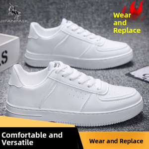 JIFANPAUL | Breathable Pure White Board Shoes
