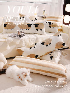 Modern Minimalist Cartoon Original Cute Sheep Pillowcase Childrens Room Bay Window Pillow Sofa Cushion Animal Design PP Cotton Square Pillowcase