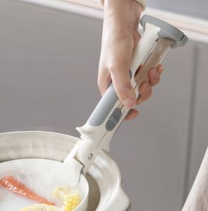 ชามร้อนอเนกประสงค์แบบ2-In-1ที่หนีบที่หนีบจานที่ยึดคีมคีบอาหารสำหรับเตาอบทำอาหารด้วยไมโครเวฟ