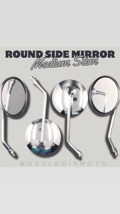 ALLOY ROUND SIDE MIRROR FOR  SKYDRIVE 125 FI |MEDIUM STEM high quality side mirror