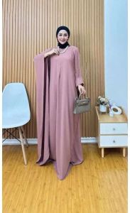 Kaftan Cringkle Premium LD 140cm Tali Pinggang Dalam
