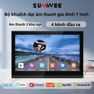 7inch Tuya Bảng Điều Khiển Nhà Thông Minh Máy Nghe Nhạc Hệ Thống Android Wifi Bluetooth Máy Nghe Nhạc Có Bộ Khuếch Đại Âm Thanh Trong Tường 4x30W