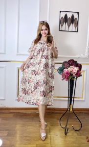 DRESS FUJI MOTIF DASTER FANIYA KERUT DADA RAYON PREMIUM