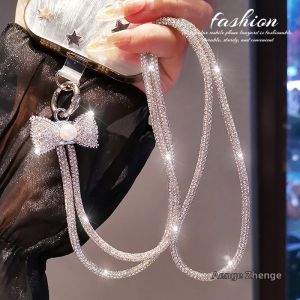 ZHENGEGE | Fashion Glitter Bow Long Stylish Ins-style Phone Lanyard