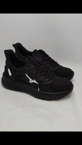 Sepatu Olahraga Mizuno Pria Sport | Sepatu Running Hitam Putih | Sepatu Joging Ringan