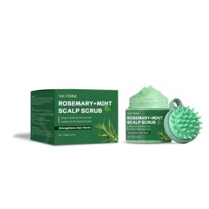 Rosemary Mint Scalp Scrub Deep Cleansing Refreshing Oil Control แชมพูโรสแมรี่เพื่อเสริมสร้างผมบํารุงหนังศีรษะ 100g