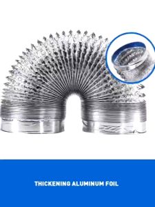 Ventilator Pipe Aluminum Air Ventilation Flexible Hose Exhaust Duct for Vent Tube Check valve