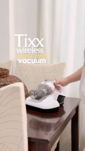 Tixx Handheld Dust Mite Vacuum Cleaner UV Sterilization 12000PA Suction Dual Cup 60℃ UV Sterilization for Bed/Sofa/Carpet