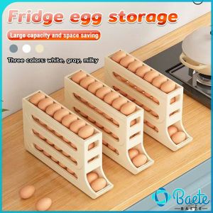Baete Kitchen Egg Tray 4 Tier Refrigerator Egg Storage Rack Large Capacity Dedicated Egg Carton