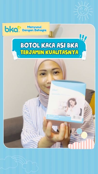 BKA Botol Kaca ASI isi 14 Pcs [Free 2 Pcs] - Wadah ASI Tahan Lama