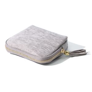 Exquisite Jewelry Storage Bag With Tassel Pendant Ring Zipper Jewelry Bag Large Capacity Travel Crystal Bracelet Storage Pouch