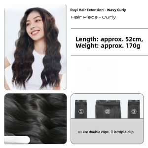 LUCY LEE | LUCY LEE 5-Card Seamless Hair Extension Pieces Volume Boosting Long Straight Wig Pieces No Trace Hair Extensions