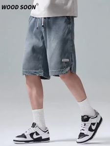 Wood soon | Retro Breathable Loose Jeans Shorts for Men