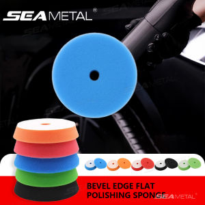 SEAMETAL 5PCS 5"/6 " Car Polishing Sponge Pads Foam Buffing Polish Pad Polishing Machine Wax Pads
