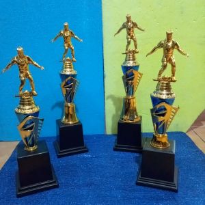 Piala Lomba Juara 1 2 3 4 (MENGGIRING BOLA BODY BIRU RASER) \\\"costum\\\" FREE STICKER (BOLEH satuan)TERMASUK SETICKER DAN FREE DESIGN