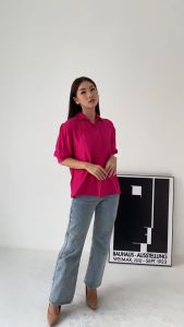 Dofy Crista Top 013 / Atasan Kemeja Wanita / Korean Top Linen
