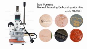 ZONESUN ZS-100 Dual Purpose Hot Foil Stamping Machine Manual Bronzing Machine For Pvc Card Leather Paper Stamping Machine