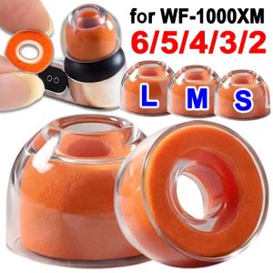3Pairs 2026 New Sony WF-1000XM6/5/4/3/2 Earbuds Orange Liquid Silicone Double-layered Sponge Ear Tips Softness Noise Reduction