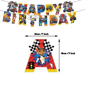 Hasbro | Blaze Monster Birthday Decoration Balloons Paper Plate Napkins Tablecloth Kids Boys Baby Shower Machines Race Car Party Supplies