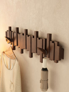 FANTANYIPIN | Solid Wood Piano Key No Drilling Wall Mounted Coat Hanger