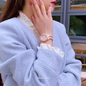 OLEVS 9943 Luxury All Diamond Original Quartz Watch for Women Elegant Rose Gold Stainless Steel Waterproof Ladies Wrist Watches