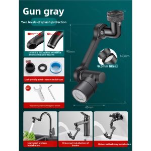 MONLEYTA | Universal Rotatable Faucet Extender Splash Proof Face Washing Basin Multi Functional Versatile Connector Durable Stainless Steel
