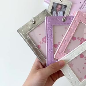 Hàn Quốc INS Thời Trang Ngôi Sao Bạc Đựng Thẻ 3-inch Lưu Trữ Ảnh Album Cô Gái Dễ Thương Thần Tượng Ba Lô Mặt Dây Chuyền Lý Tưởng Kẹp Thẻ Quà Tặng
