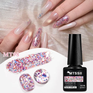 7ml Candy Sequins Nail Gel Polish Sparkling Glitter Shining Soak Off UV LED Semi-Permanent Varnish For DIY Nail Art Manicure