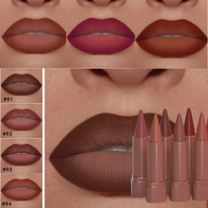 ดินสอเขียนขอบปาก DUNUF 9 สี หมุนได้ พร้อมแป้งบลัชออนอเนกประสงค์ เนื้อกำมะหยี่ แมทท์ กันน้ำ ติดทนนาน ไม่เลอะ