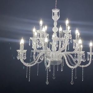 JT Lampu Gantung Kristal Akrilik Isi 6/8/8+4 Bohlam Dekorasi Termasuk Bohlam untuk Lampu Gantung Dekorasi Rumah