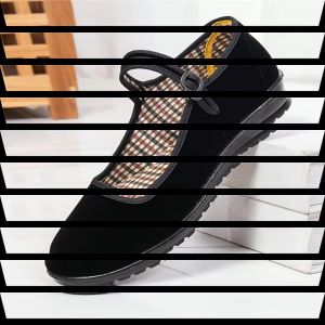 Womens breathable cloth shoes old Beijing womens shoes non-slip flat work shoes hotel black work shoes mothers shoes dance shoes