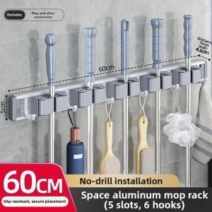 Adhesive Wall-Mounted Mop Holder