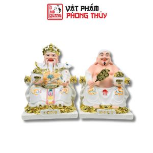 Cặp Thần Tài Thổ Địa Phú Quý mệnh kimthủy đá cao cấp phong thủy để bàn thờ thu hút tài lộc may mắn TÔ TÂM QUANG