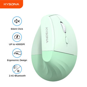 KYSONA EM18 Wireless Mouse Ergonomic Bluetooth Mice with Battery Indicator 5 Adjustable DPI Rechargeable For Windows Android Mac